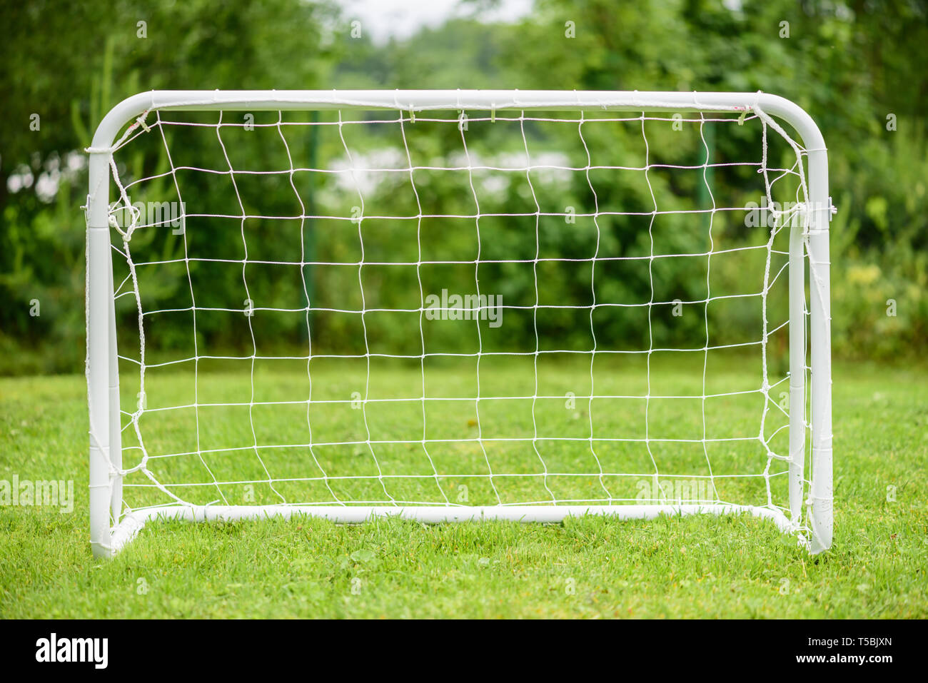 Tragbarer Stahl mini Ziel für Amateur- oder Jugend Fußball (Fußball) Spieler Stockfoto