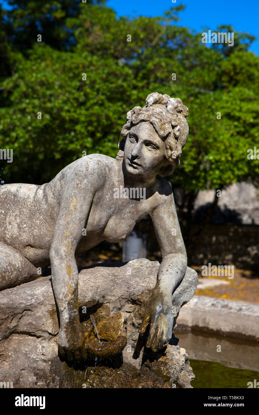 Statue der Göttin Venus im Giardino del Balio Erice Stockfoto