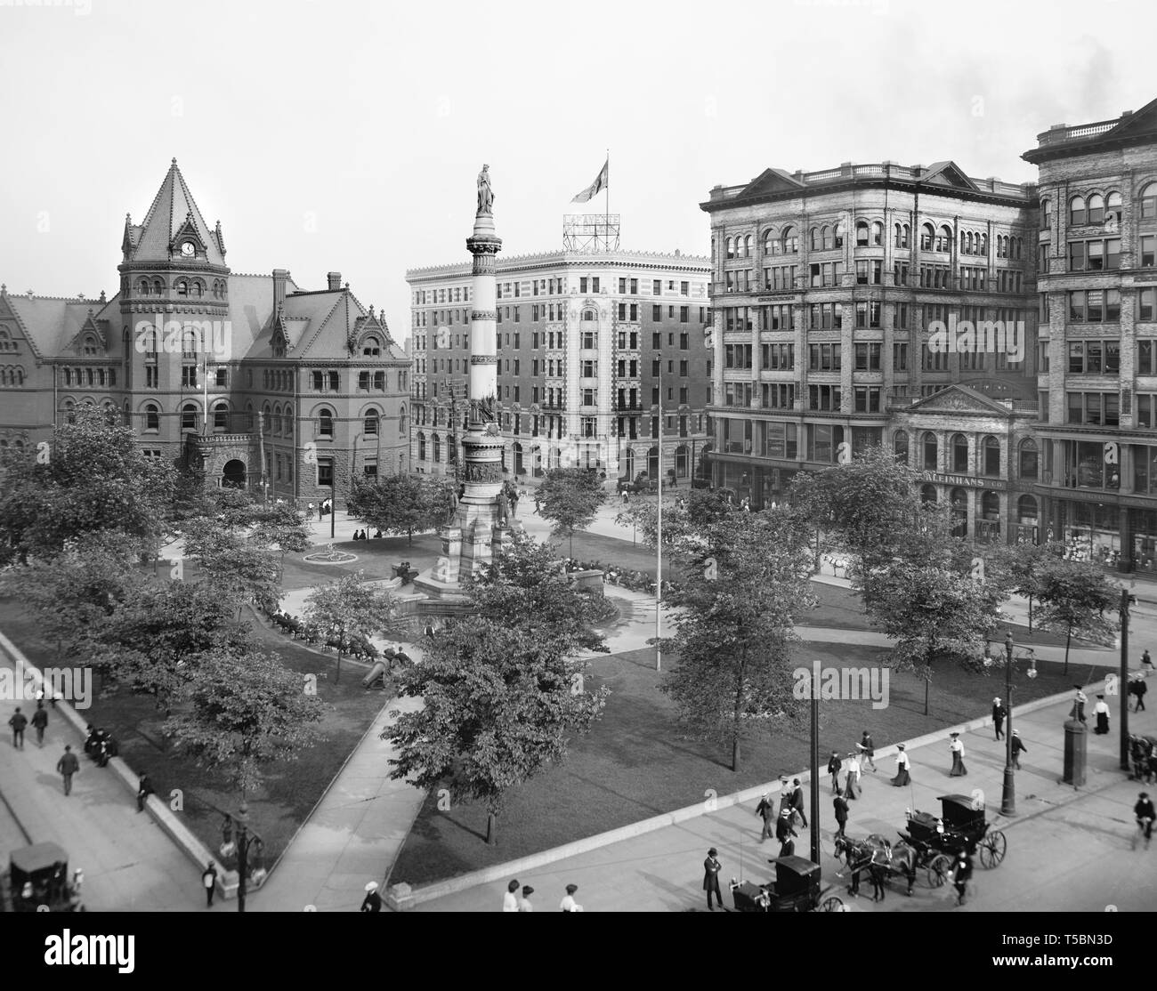 Lafayette Square, Buffalo, New York, USA, Detroit Publishing Company, 1904 Stockfoto