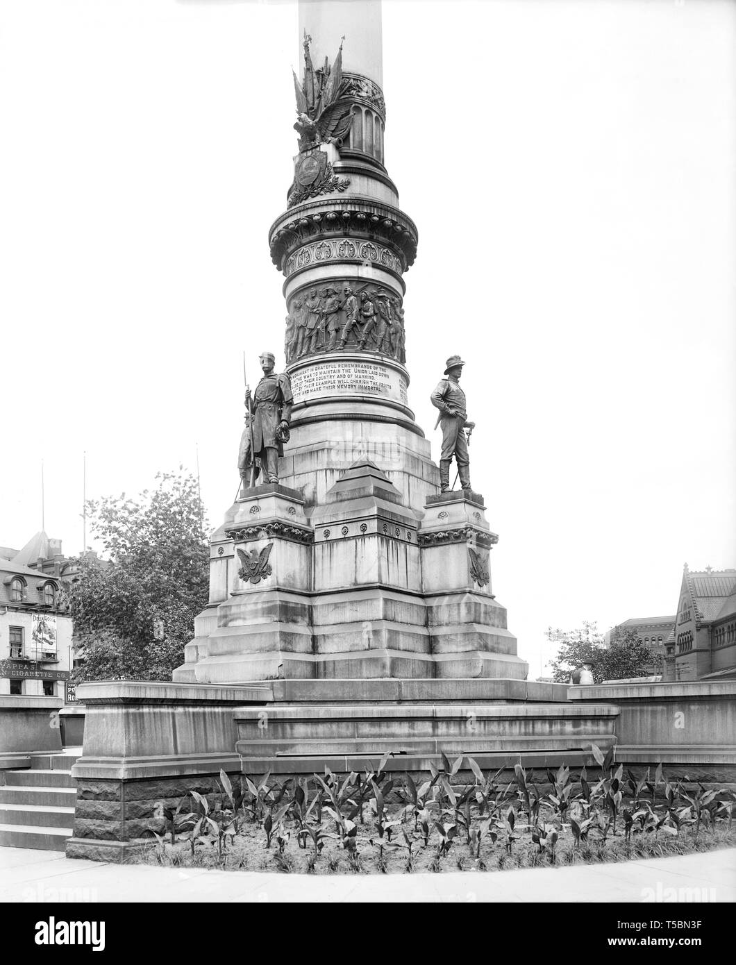 Soldaten (und Seeleute) Monument, Buffalo, New York, USA, Detroit Publishing Company, 1905 Stockfoto