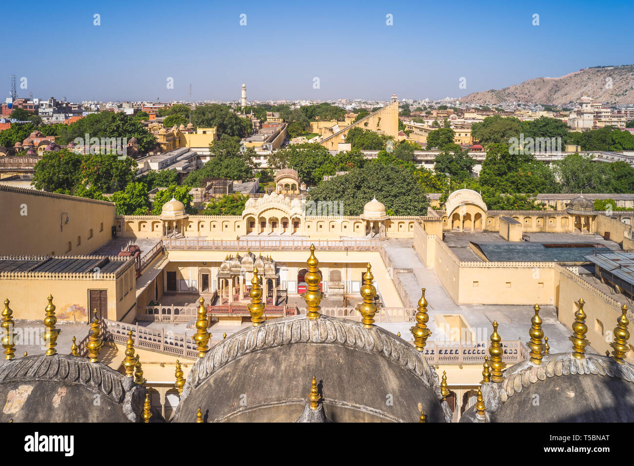 Anzeigen von Jaipur aus Wind Palast (Hawa Mahal). Stockfoto