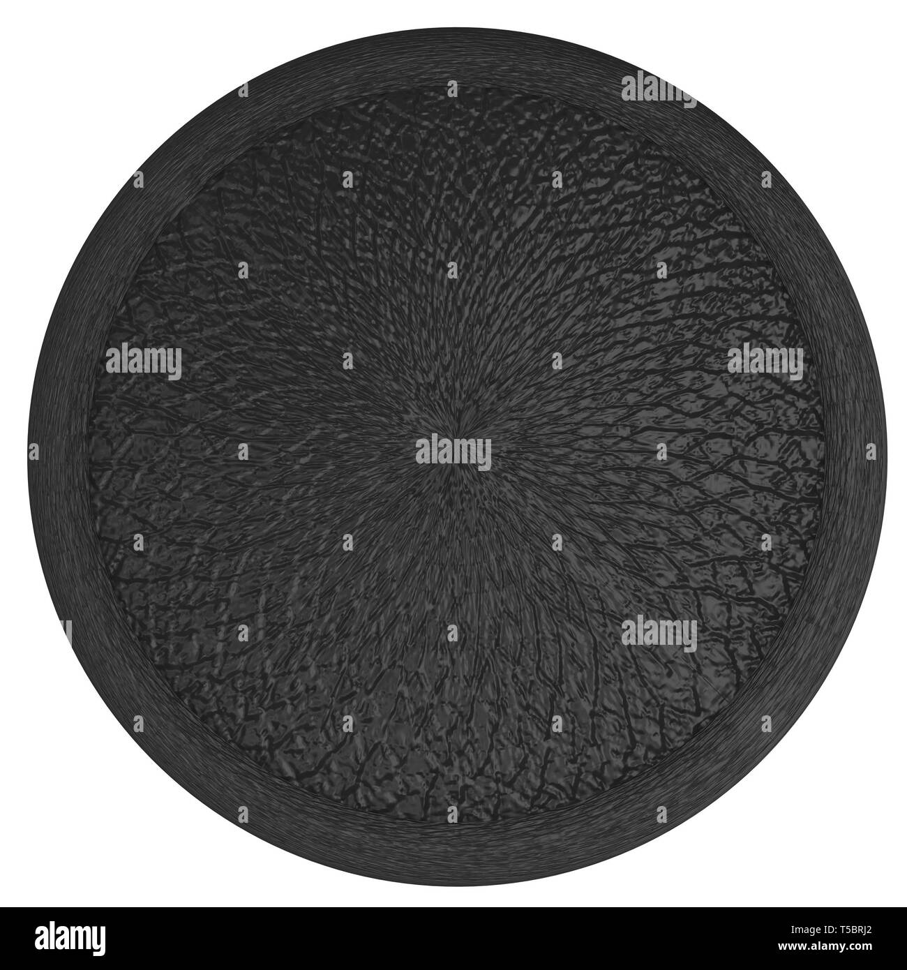 Schaltfläche mit Leder Textur Stockfoto