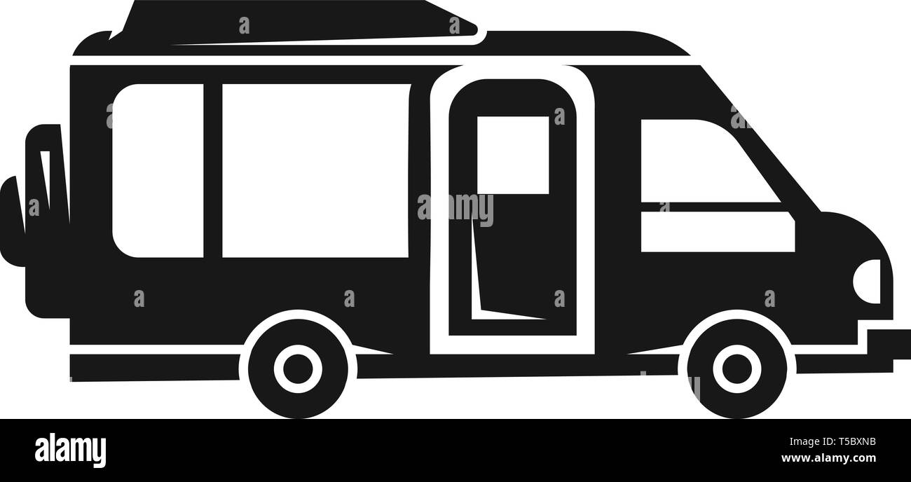 Wohnmobil auto-Symbol. Einfache Abbildung: Reisemobile auto Vektor Symbol für Web Design auf weißem Hintergrund Stock Vektor