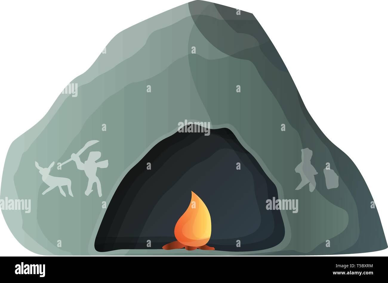 Prähistorische Höhle Symbol. Cartoon von prähistorischen Höhle vektor Symbol für Web Design auf weißem Hintergrund Stock Vektor