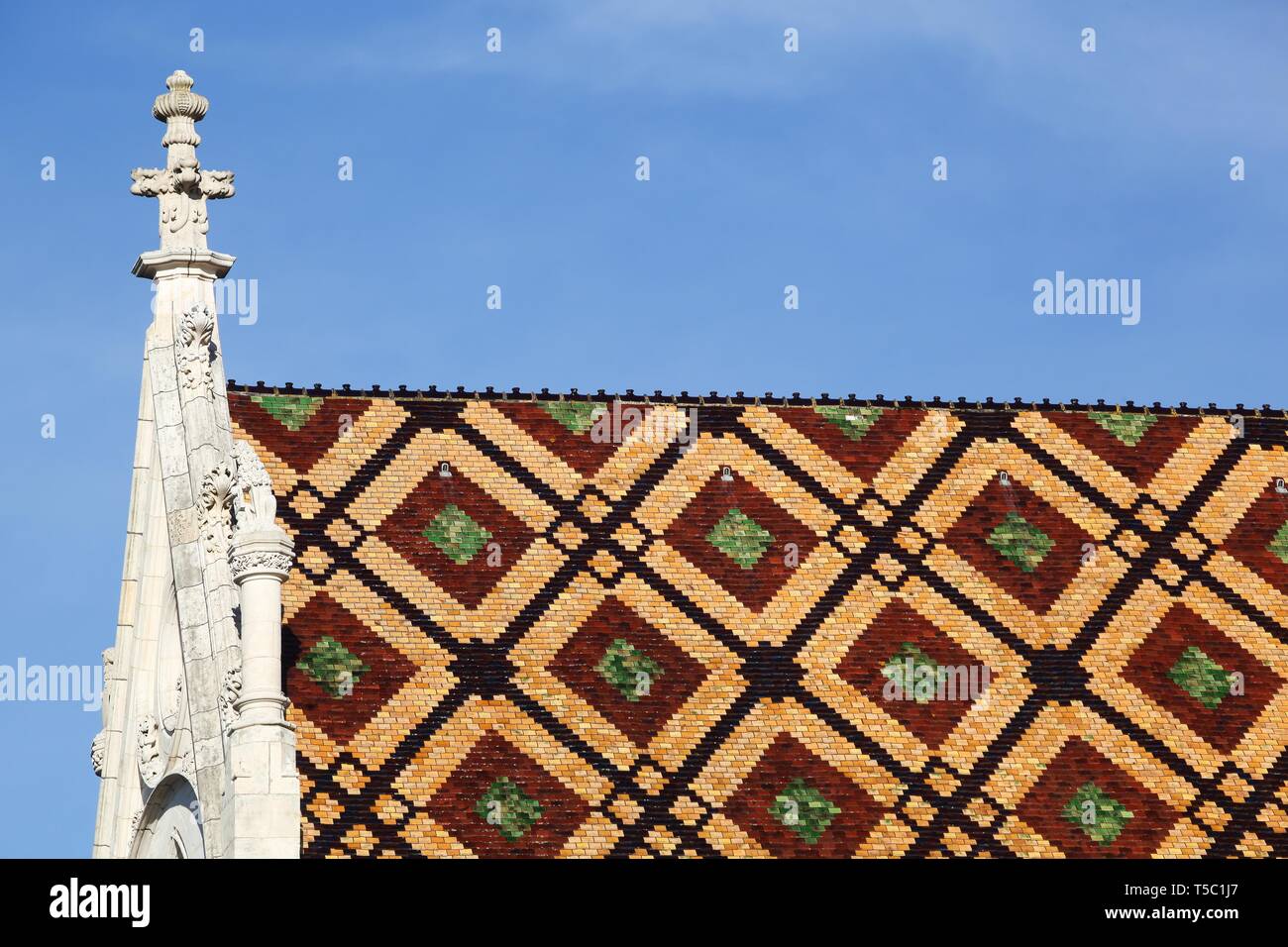 Dach der Königlichen Kloster von Brou in Bourg en Bresse, Frankreich Stockfoto