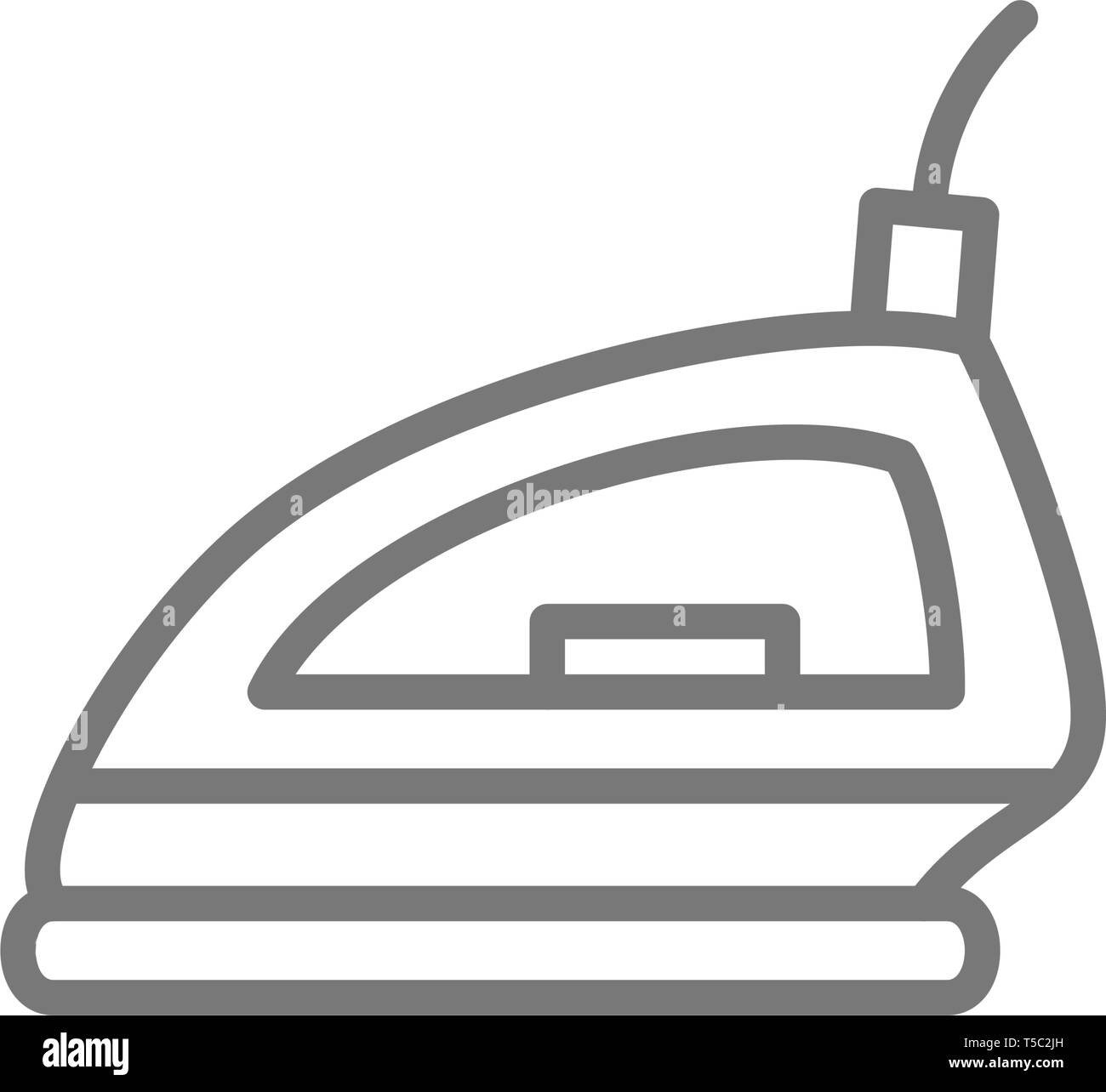 Dampfbügeleisen Symbol Leitung. Stock Vektor