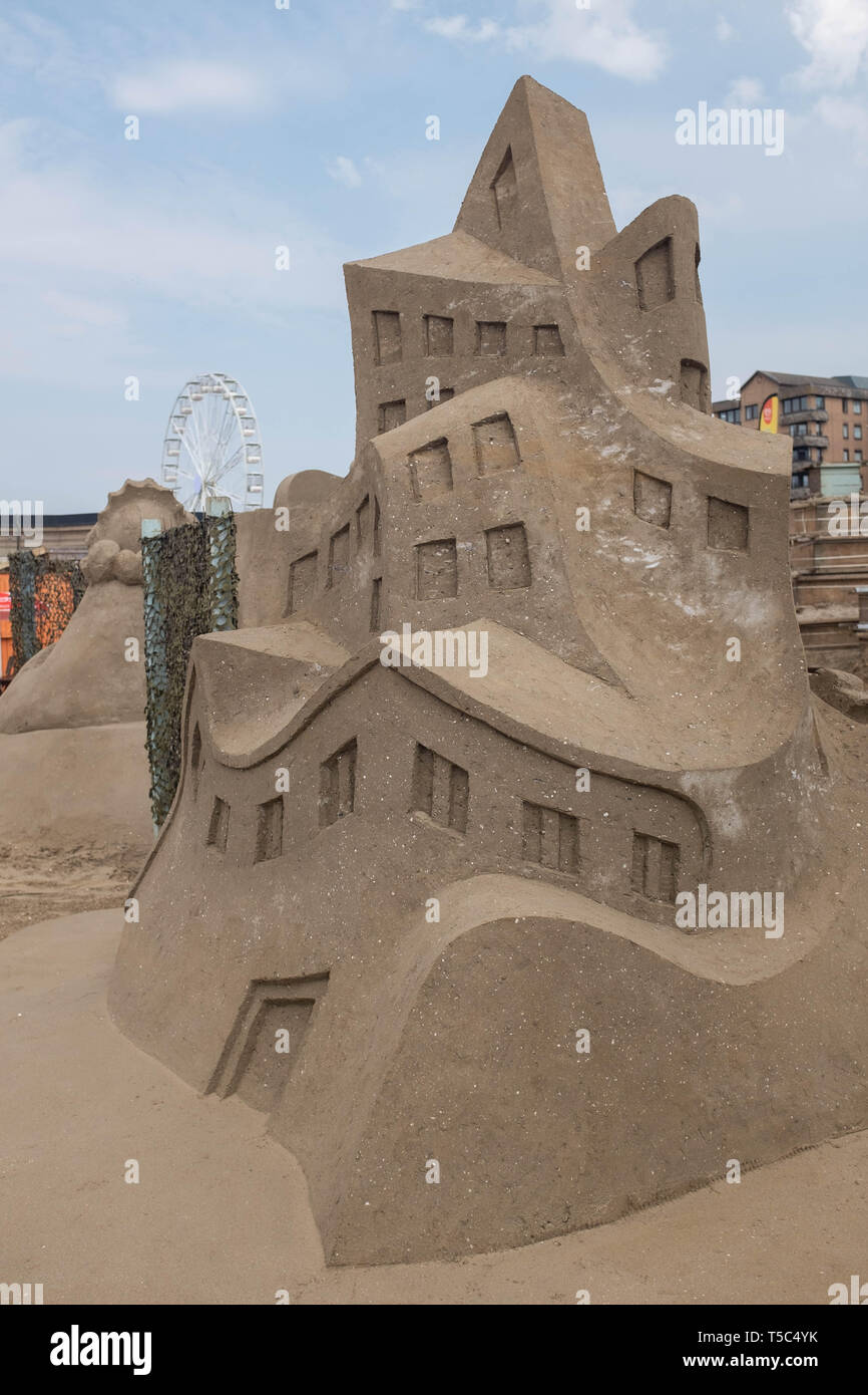 Sandskulpturenfestival 2019, Weston Super Mare Stockfoto