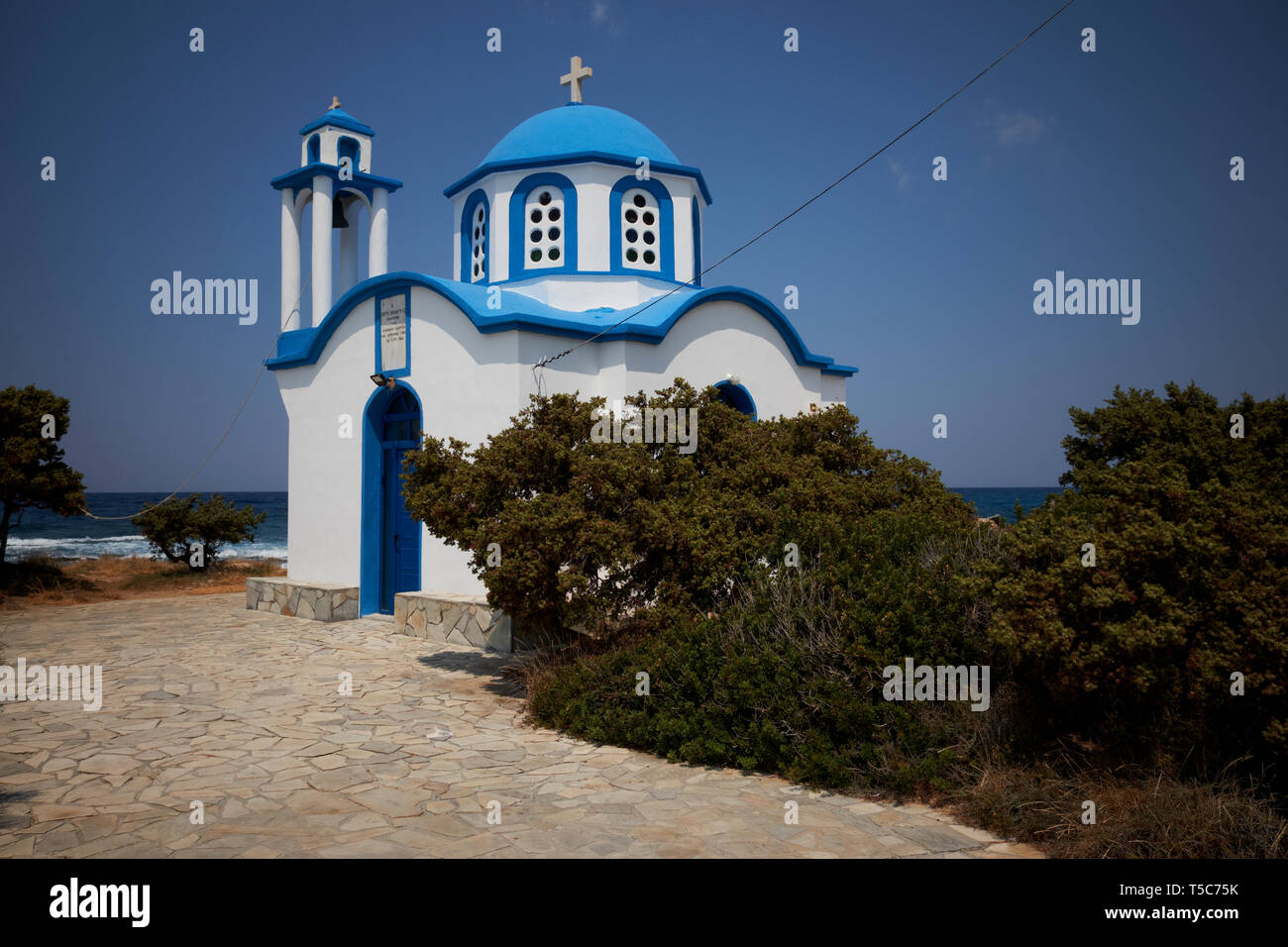 Griechisch-orthodoxe Kapelle in Gialiskari, Ikaria, Griechenland Stockfoto