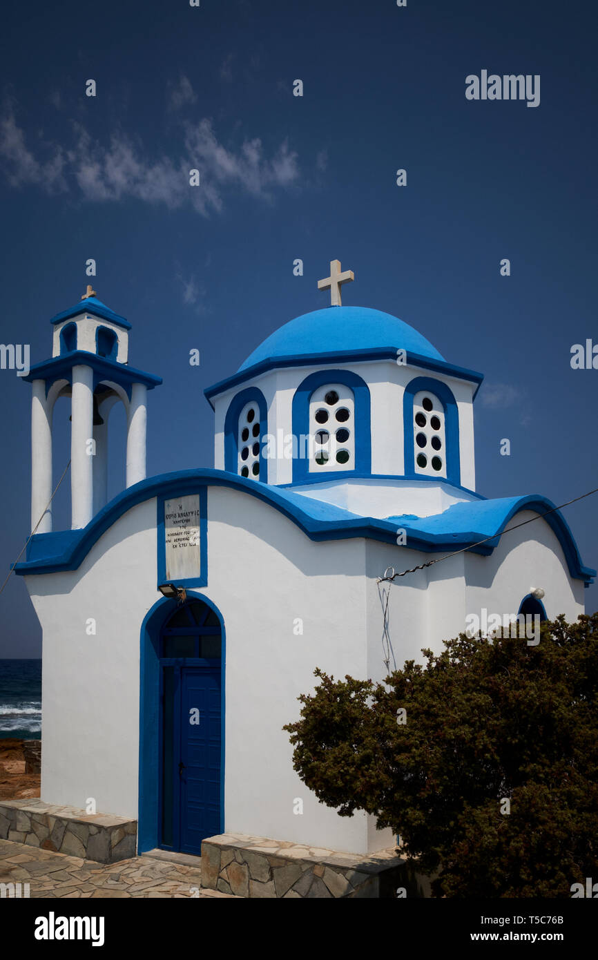 Griechisch-orthodoxe Kapelle in Gialiskari, Ikaria, Griechenland Stockfoto