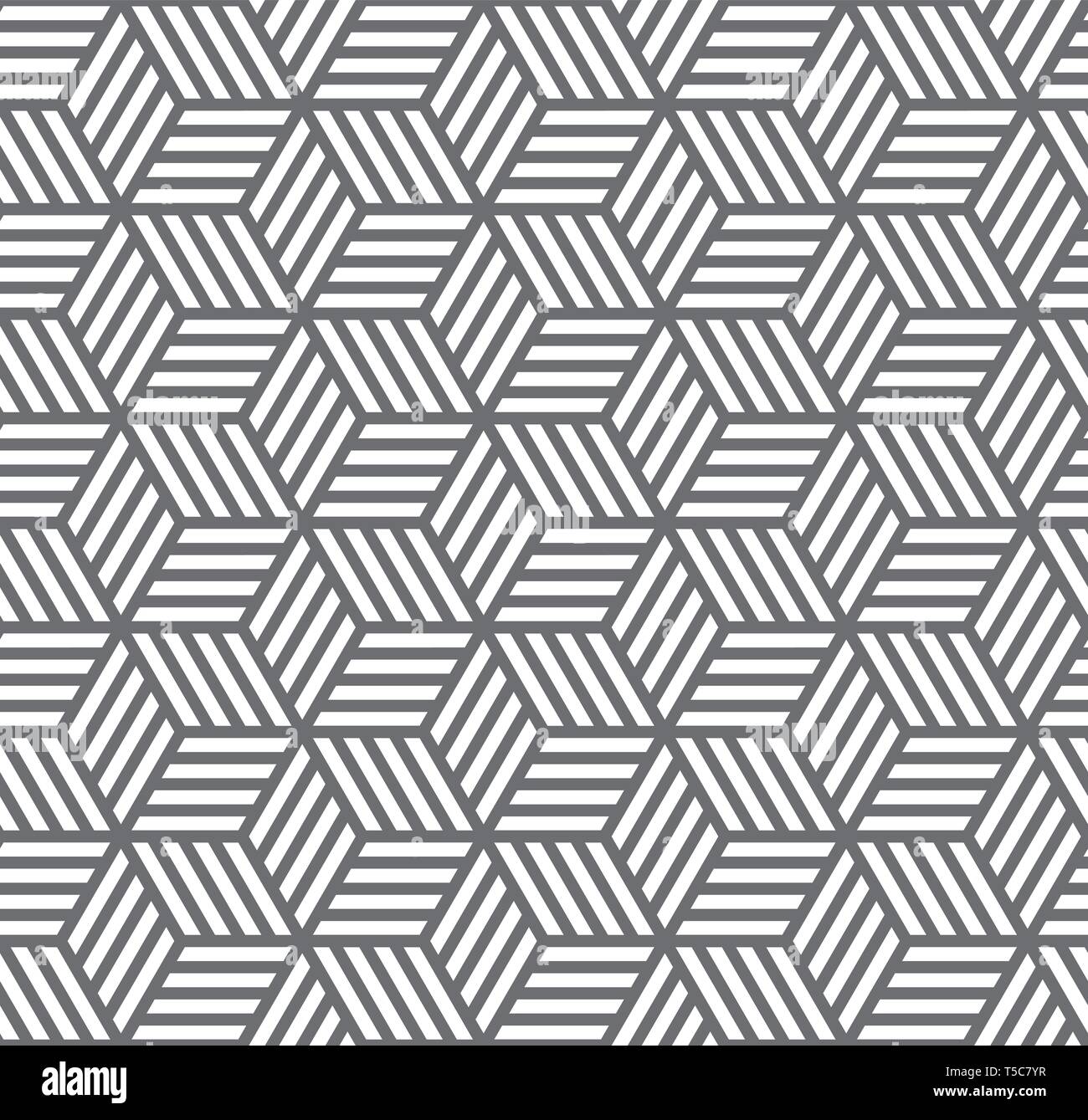 Abstrakte sechseckige Grau nahtlose Muster Hintergrund Vector Illustration Stock Vektor