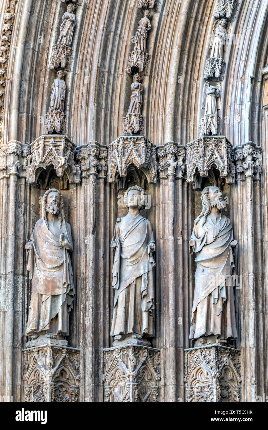 Detail der Kathedrale, Valencia, Spanien Stockfoto