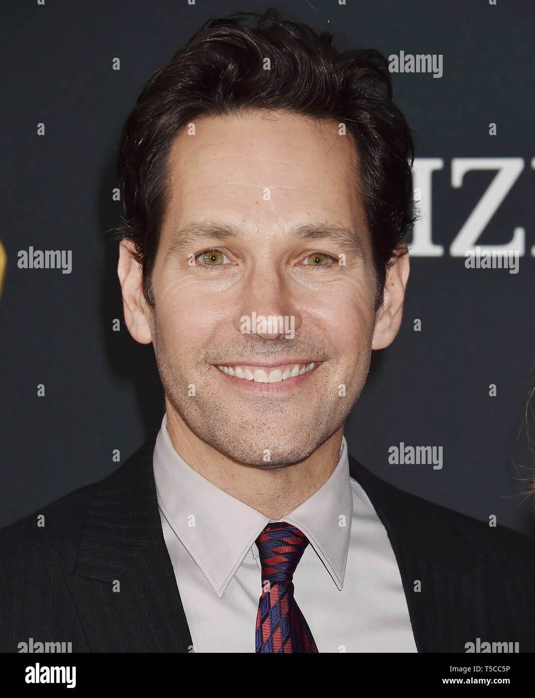 LOS ANGELES, Ca - 22. April: Paul Rudd kommt an der Uraufführung von Walt Disney Studios Motion Pictures' Avengers: Endgame' im Los Angeles Convention Center am 22. April 2019 in Los Angeles, Kalifornien. Stockfoto