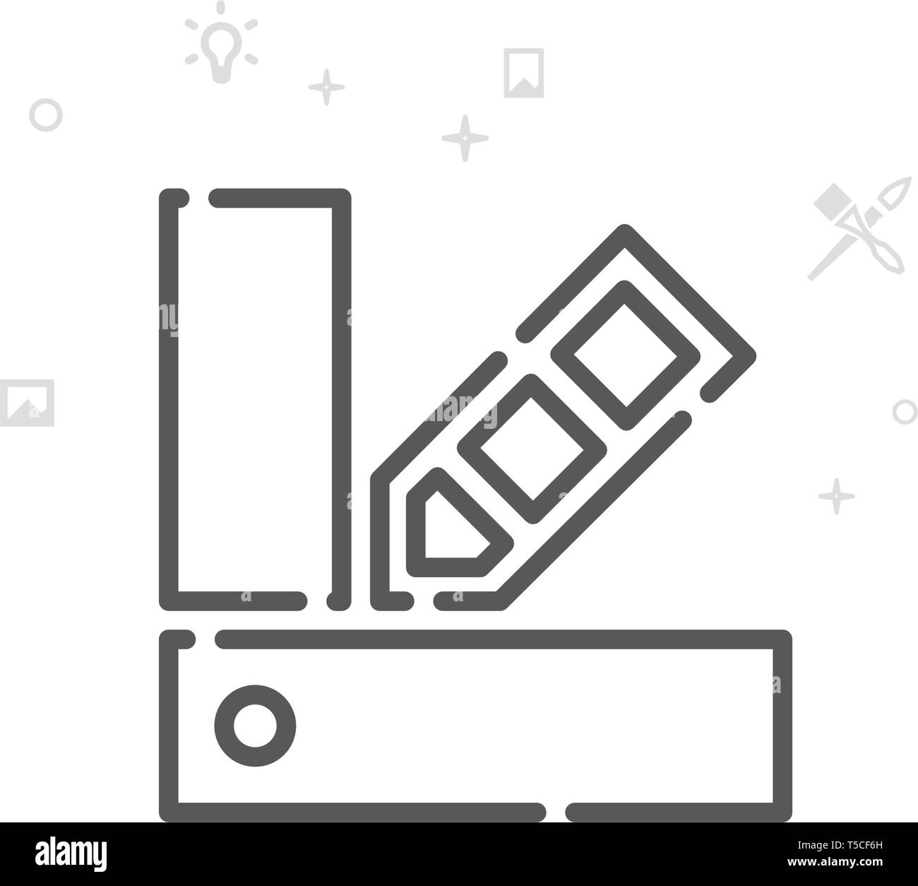 Farbe Ventilator Vektorlinie Symbol, Symbol, Piktogramm, Sign. Licht abstrakten geometrischen Hintergrund. Editierbare Anschlag Stock Vektor