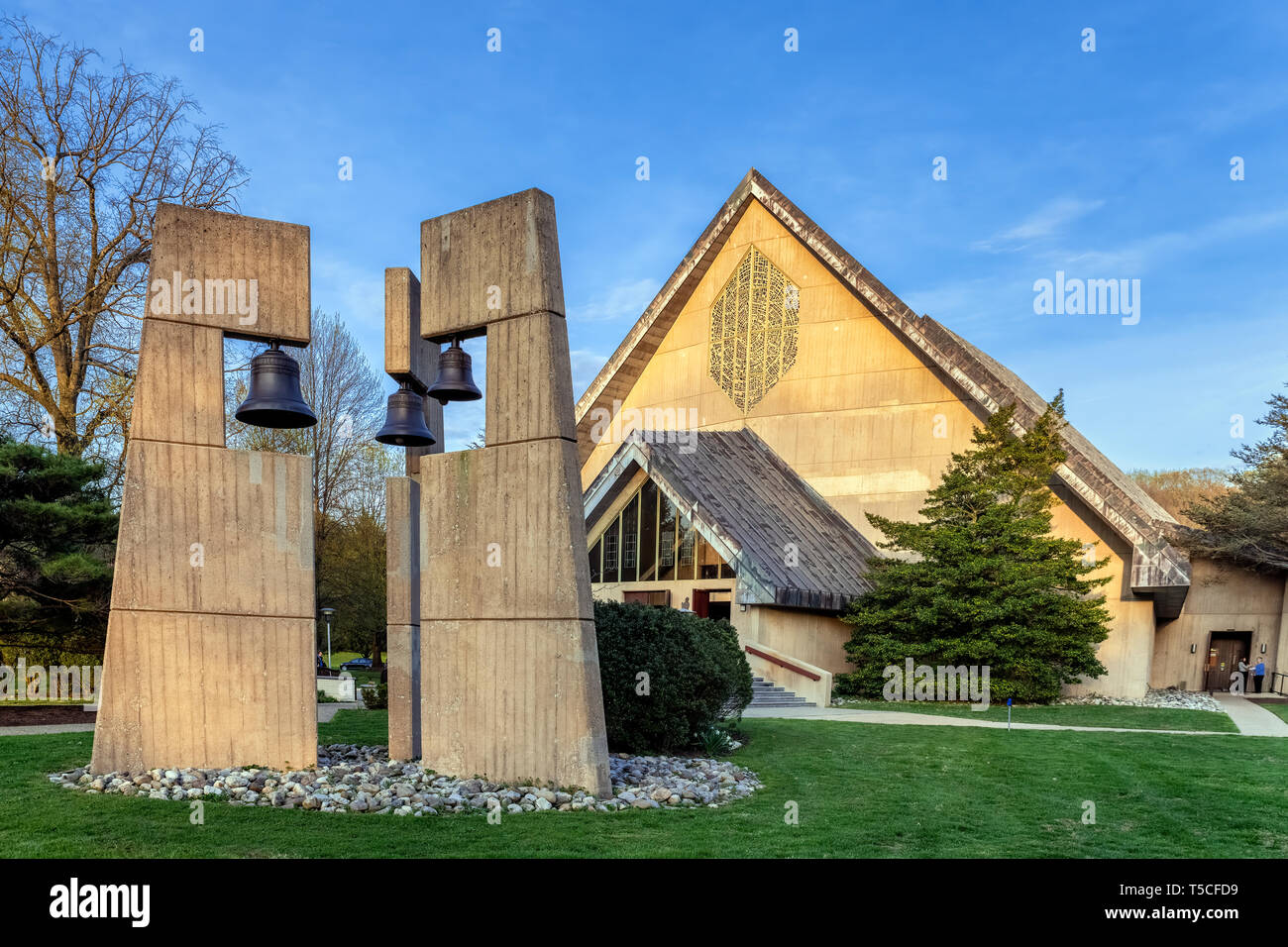 Daylesford Abtei Kirche und Glockenturm, Paoli, Pennsylvania, USA. Stockfoto
