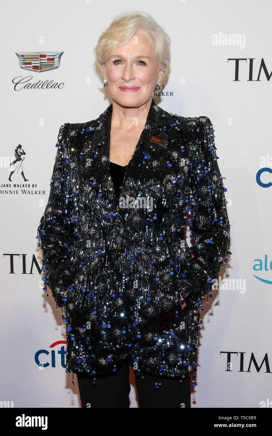 New York, NY, USA. 23 Apr, 2019. Glenn Close in der Ankunftshalle zur Zeit 100 GALA, Frederick S. Rose Hall, der Heimat des Jazz at Lincoln Center, New York, NY 23. April 2019. Credit: Everett Collection Inc/Alamy leben Nachrichten Stockfoto