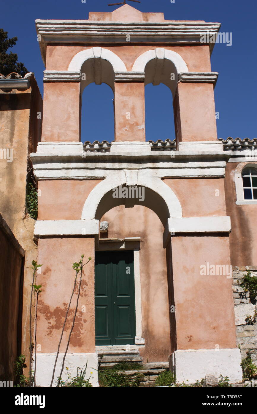 Die Kirche von Christus, der Erlöser, auf dem Gelände des Mon Repos auf Korfu Stockfoto