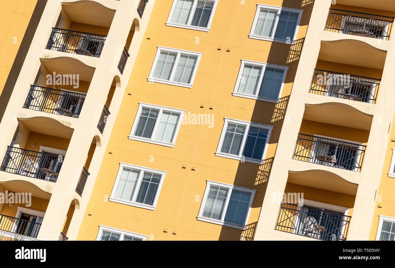 Apartment Gebäude detail, Orlando, Florida, USA. Stockfoto