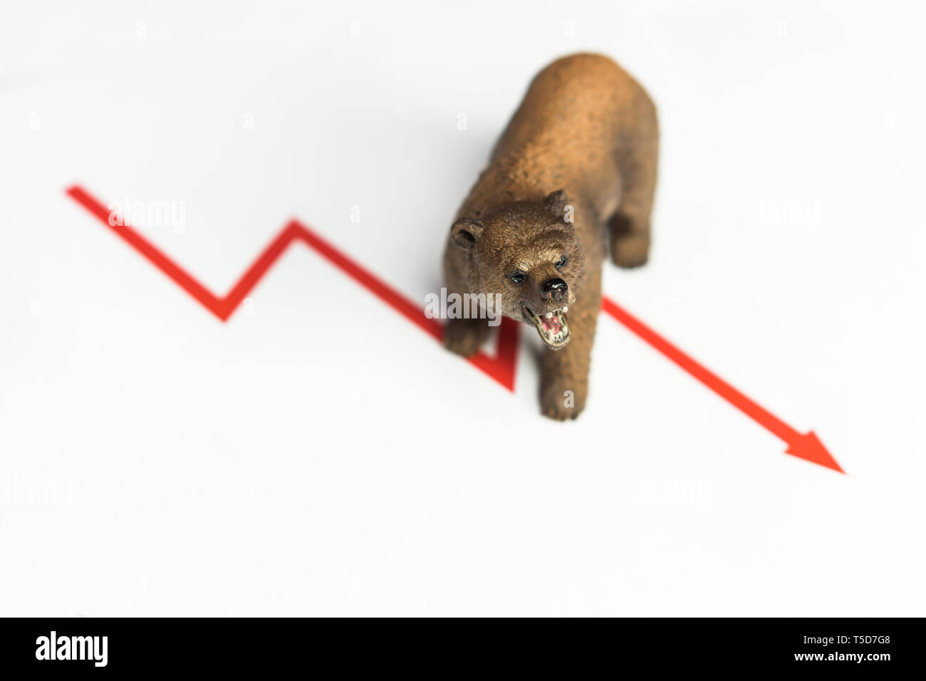 Cryptocurrency Astraleums preis Crash und Tropfen wie ein Bär trend Konzept Stockfoto