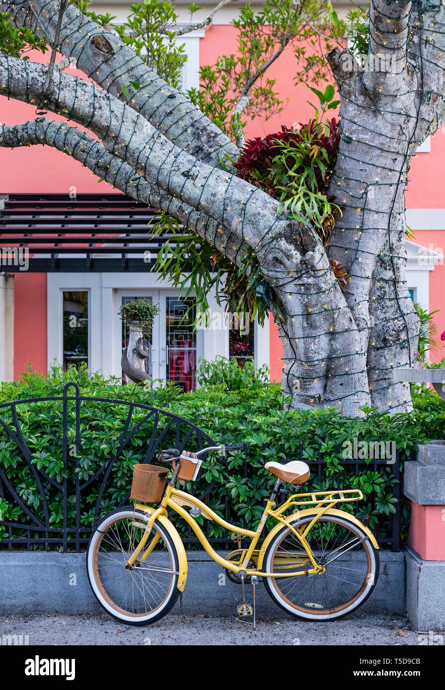 Charmante Downtown Old Naples, Florida, USA. Stockfoto