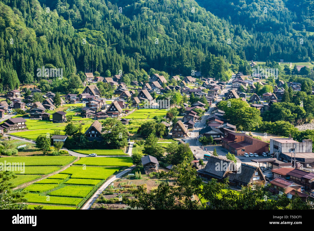 Historische Dörfer von Shirakawa-go und Gokayama, Shirakawa-mura, Gifu-ken, Japan, Asien Stockfoto
