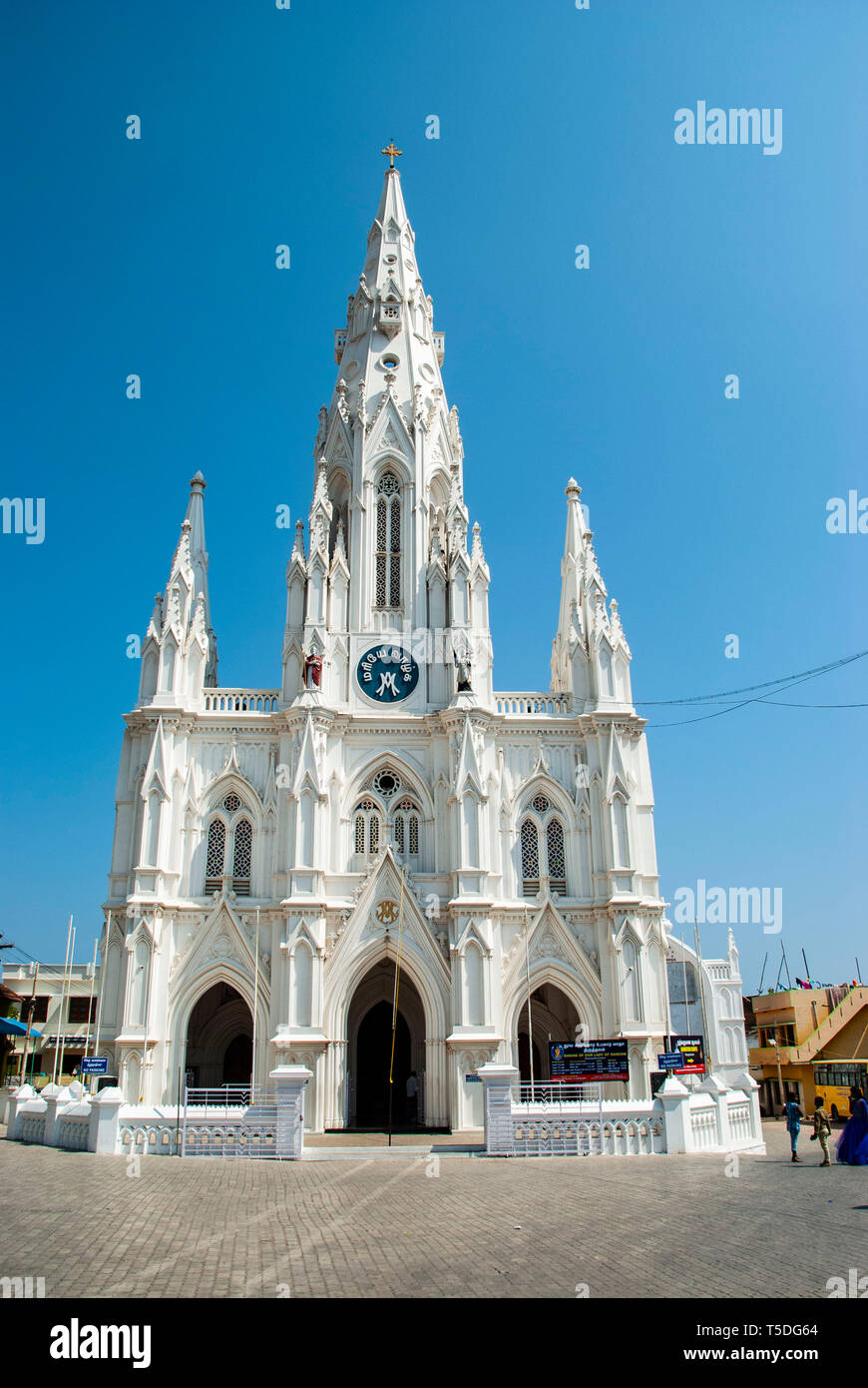 Katholische Kirche der Jungfrau in Kanyakumari in Indien Stockfoto