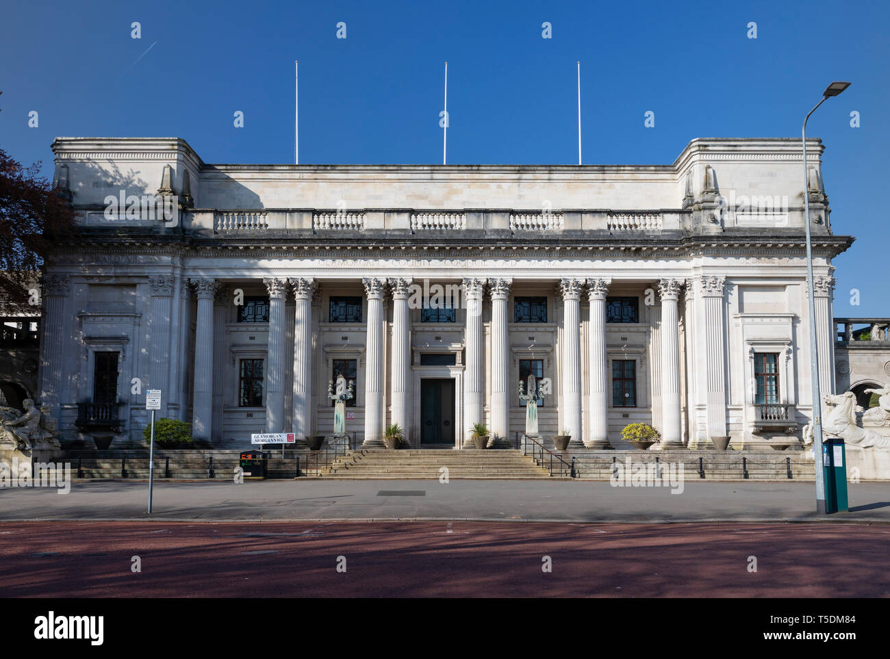 Der glamorgan Gebäude, Civic Center, cathays Park, Cardiff Stockfoto