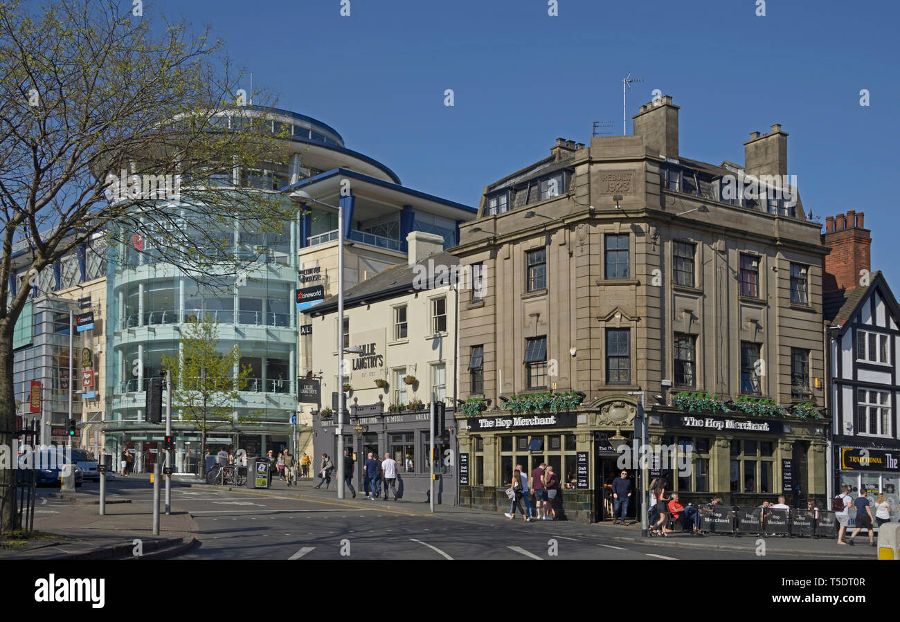 Kneipen & Corner House, Unterhaltungsbereich, Nottingham. Stockfoto