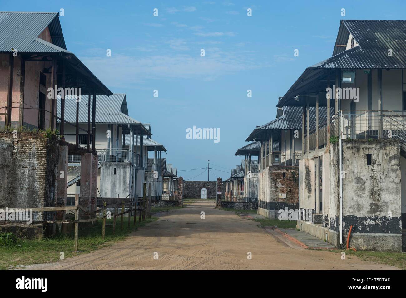 Altes Gefängnis von Saint-Laurent-du-Maroni, Französisch-Guayana Stockfoto