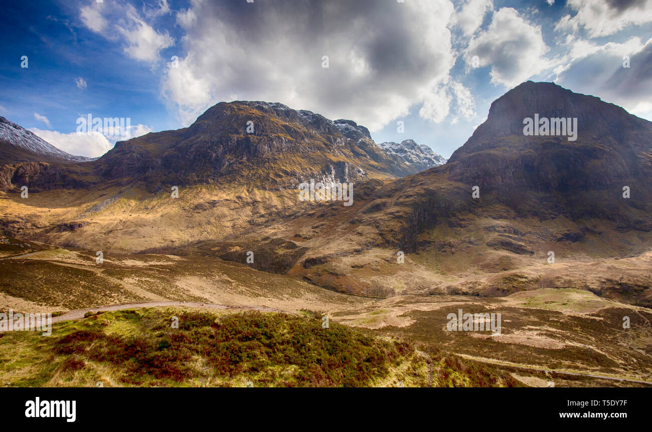 Die Berge von Glen Coe, Scottish Highlands Stockfoto