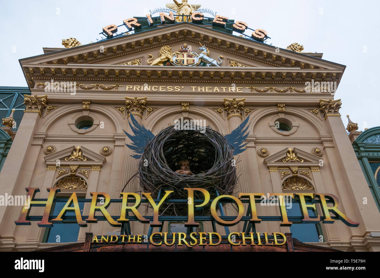 Die historische Princess' Theater in die Spring Street, Melbourne, präsentiert die Australische Premiere von "Harry Potter und die Verfluchten Kind' Stockfoto