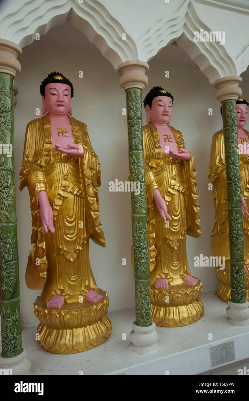 Buddha Statue auf der Kek Lok Si Tempel, Penang, Malaysia, Asien Stockfoto