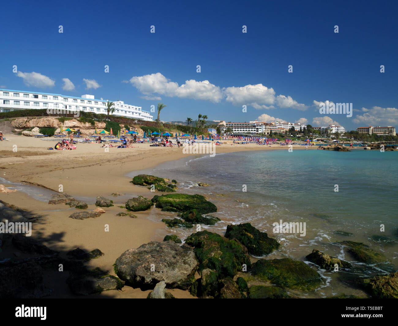 Corallia Beach, Coral Bay, Paphos, Zypern. Stockfoto