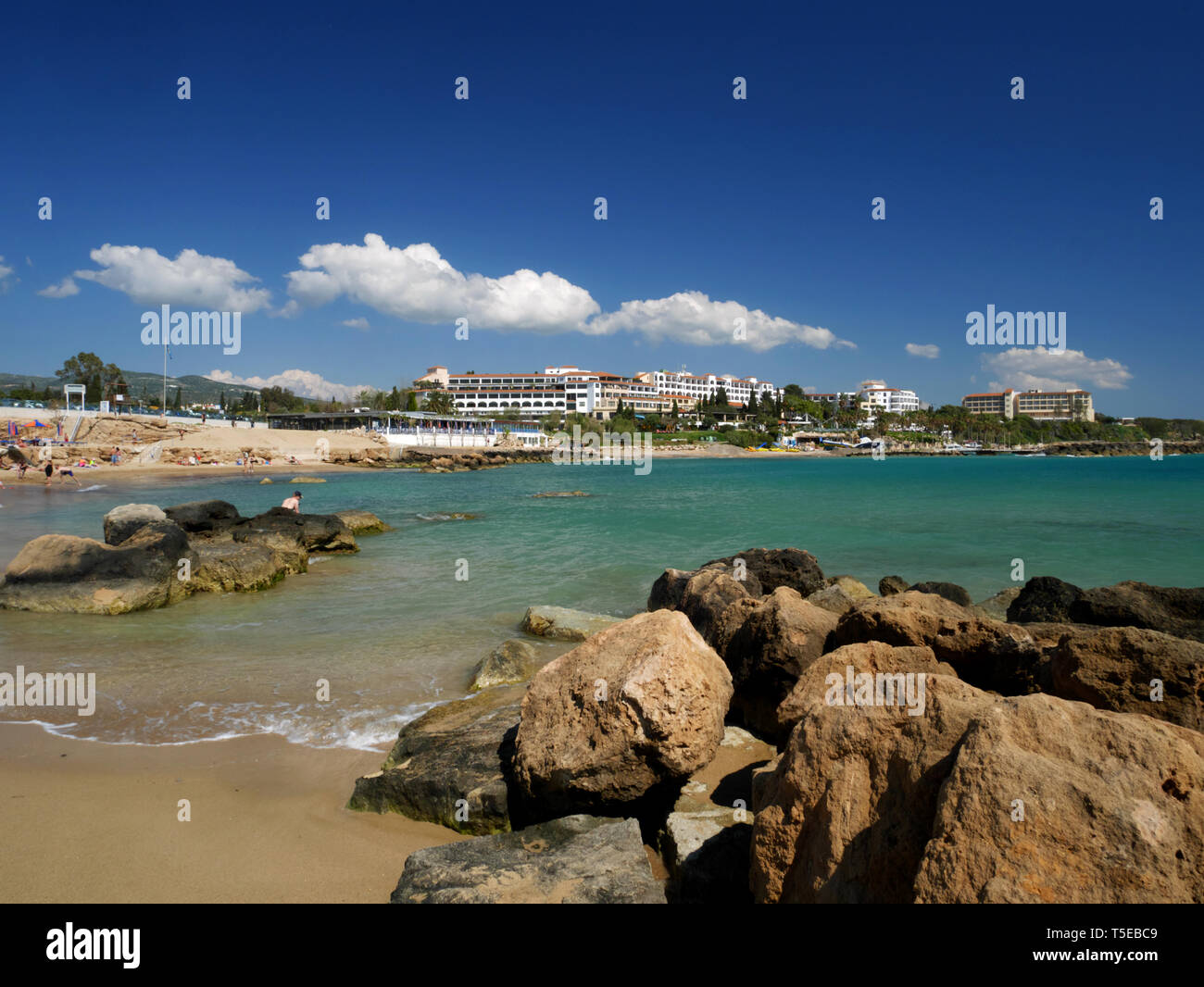 Corallia Beach, Coral Bay, Paphos, Zypern. Stockfoto