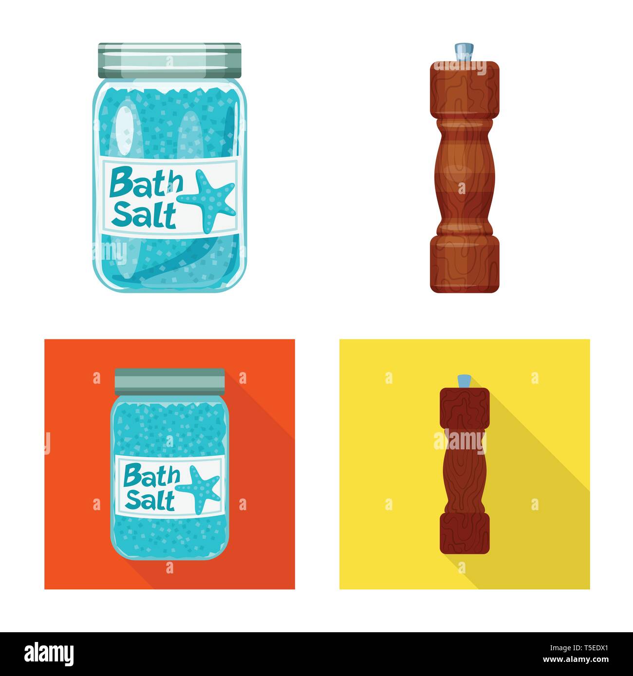 Flasche, Salzfass, salzig, Würzen, Badewanne, Wellness, Holz-, Vintage, Streuen, Pulver, Mühle, weiß, Getreide, Mehl, Reinigen, Kochen, Meer, Natur, Backen, Salz, Nahrungsmittel-, Natrium-, Mineral, Raw, Küche, Set, Vector, Icon, Illustration, isoliert, Sammlung, Design, Element, Grafik, Zeichen, Vektor, Vektoren, Stock Vektor