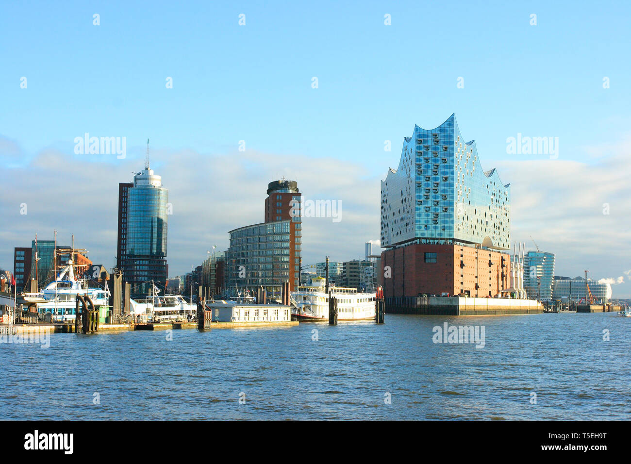Laeiszhalle Elbphilharmonie im Hamburger Hafen. Deutschland Stockfoto