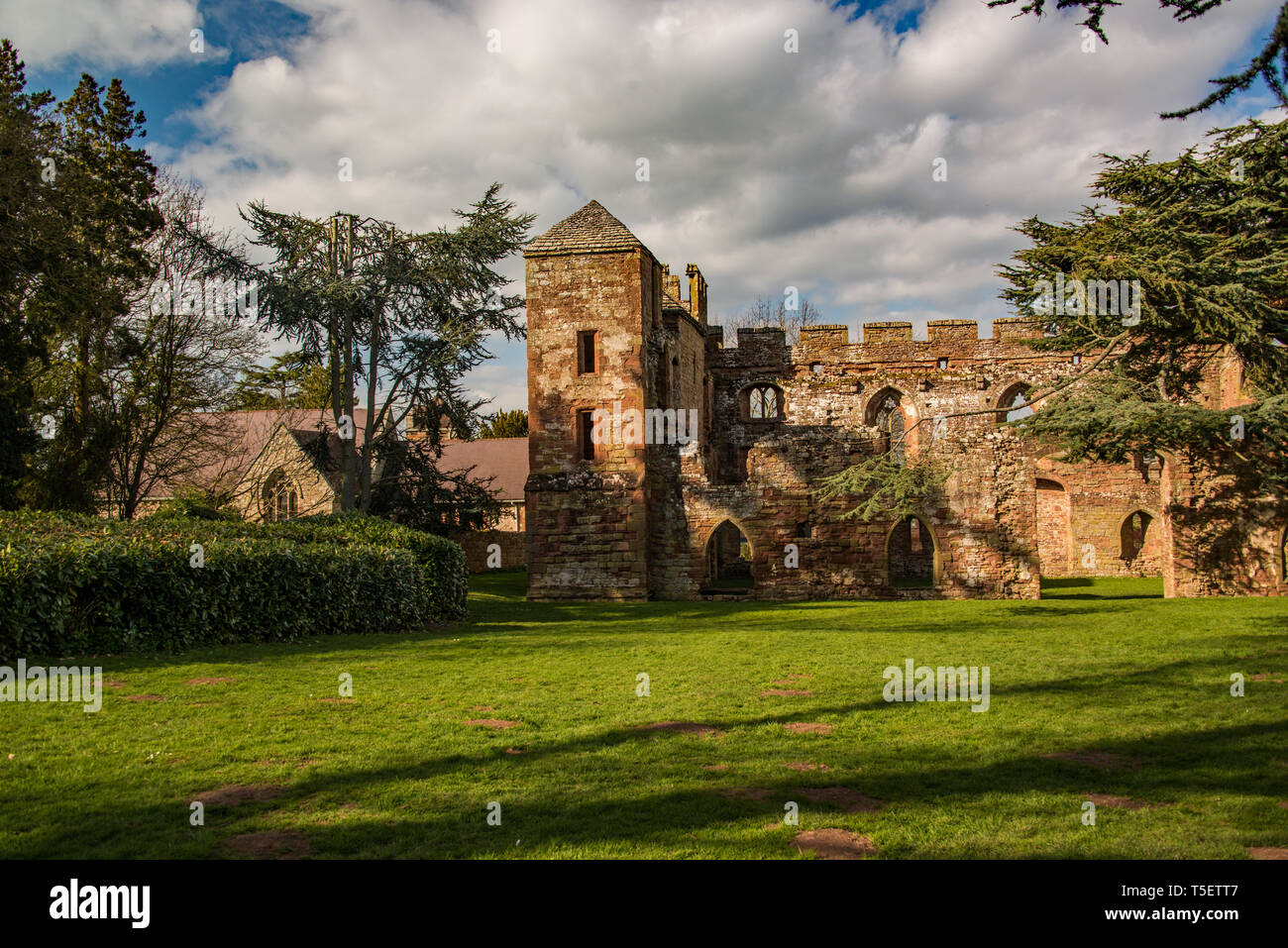 Acton Burnell Schloss, Stockfoto