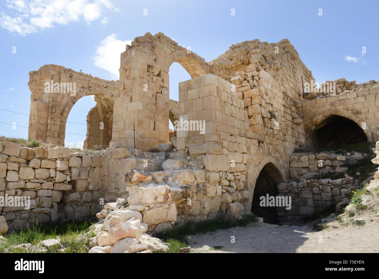 Montreal Crusader Castle in Shoubak, Jordanien. Stockfoto