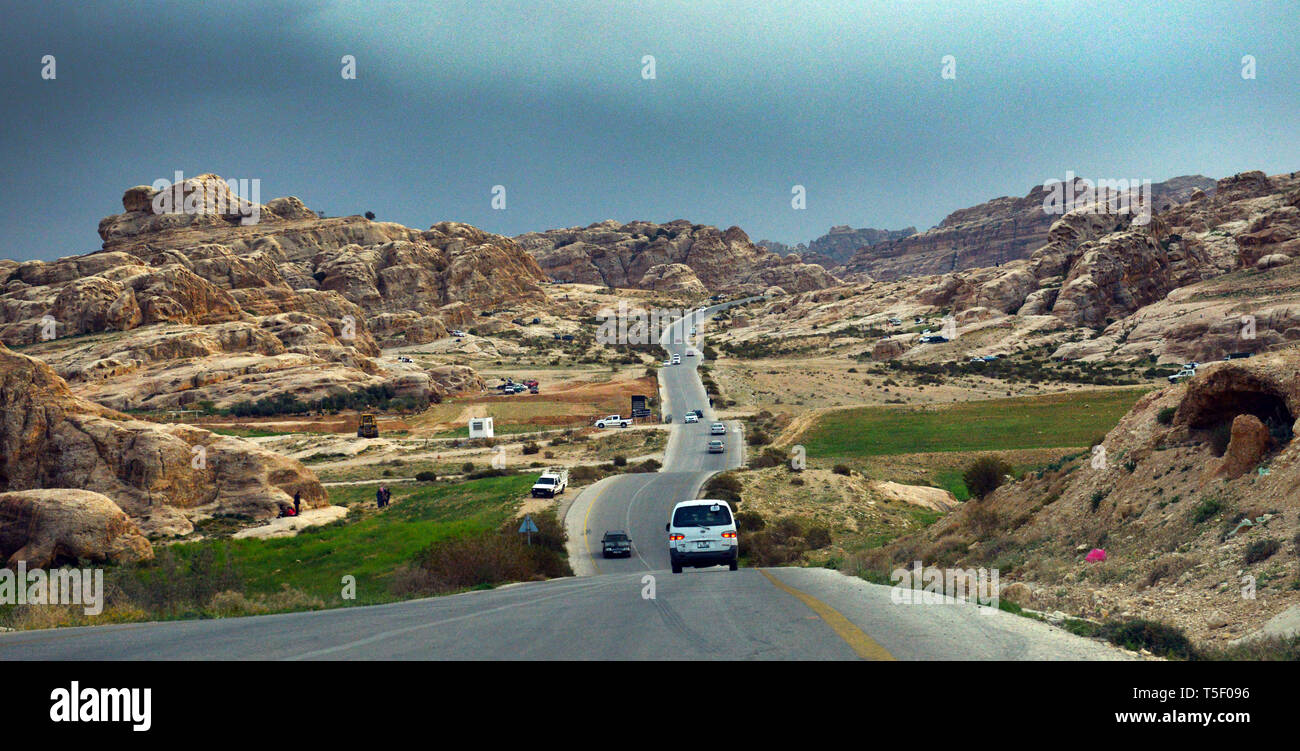 Straße Reisen in Jordanien. Stockfoto