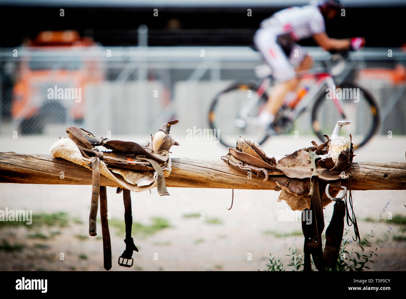 . Dag 3 av, RAAM Race Across America. Stockfoto