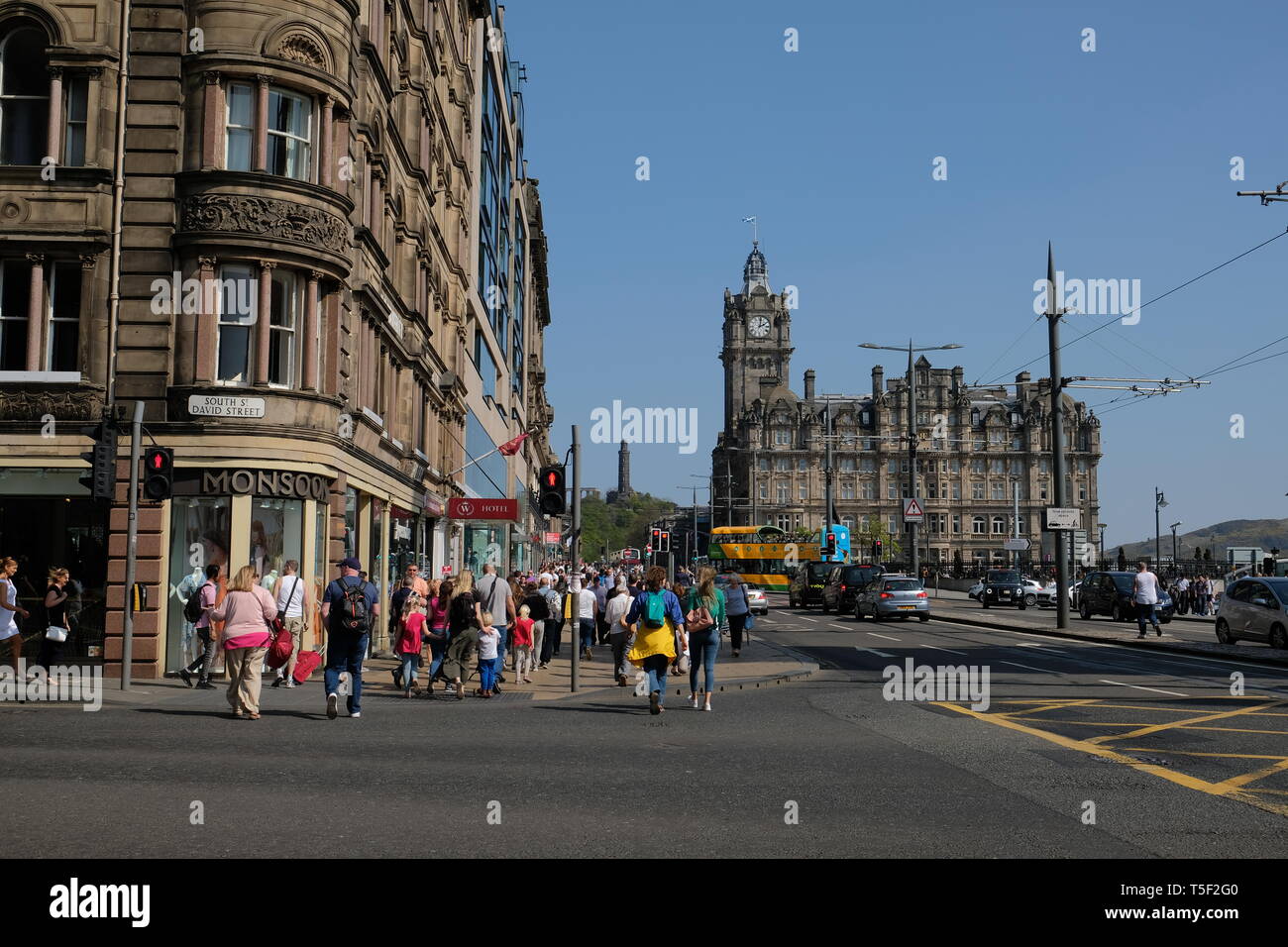 Princes Street, Edinburgh, Balmoral Hotel, ehemals die North British Station Hotel, Scotland, UK Stockfoto