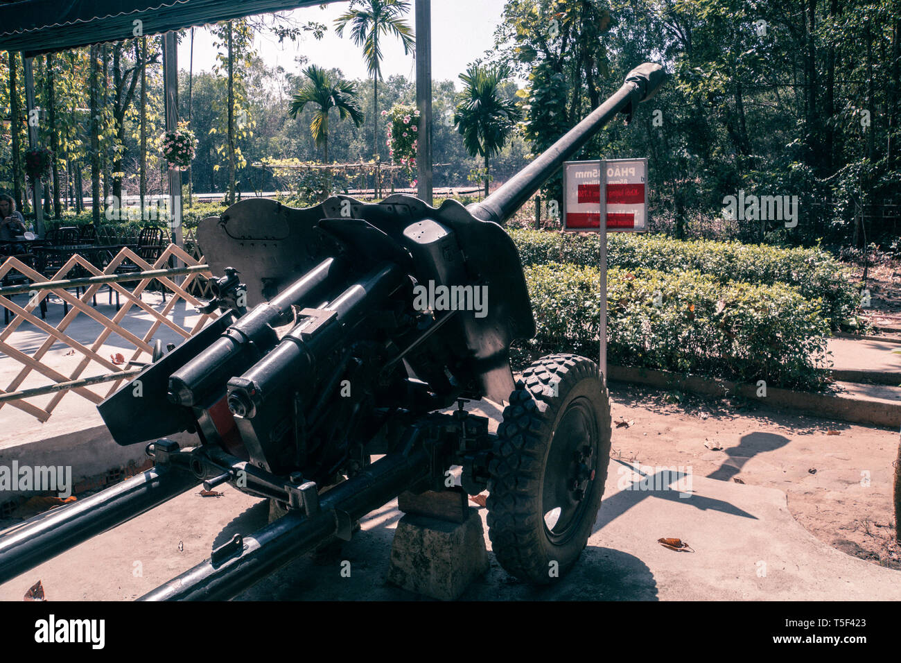 Artillerie in Vietnam Krieg. Stockfoto