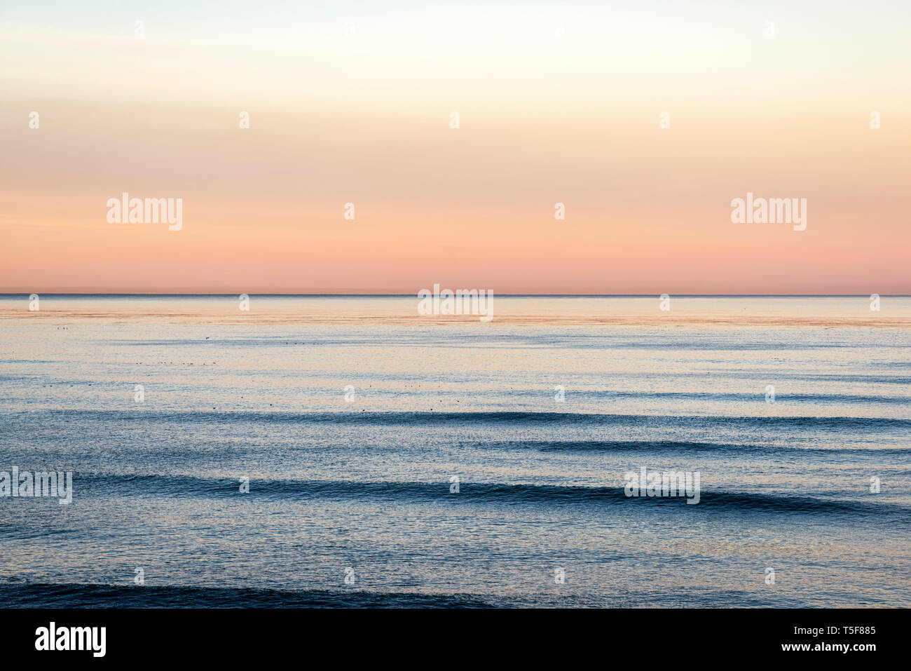 Sonnenaufgang und der Küste des Pazifischen Ozeans. San Diego, CA. Stockfoto