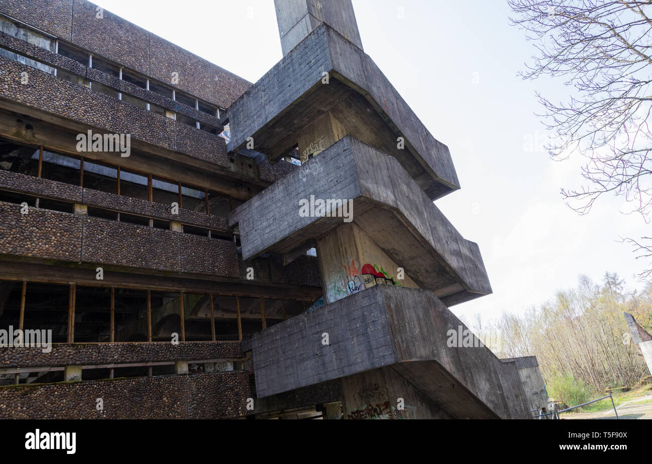 St. Peter's Seminar in Cardross ist ein stillgelegtes Priesterseminar der Erzdiözese Glasgow besessen. Die Kategorie eines denkmalgeschützten Gebäudes, in den späten 1980er Jahren geschlossen s Stockfoto