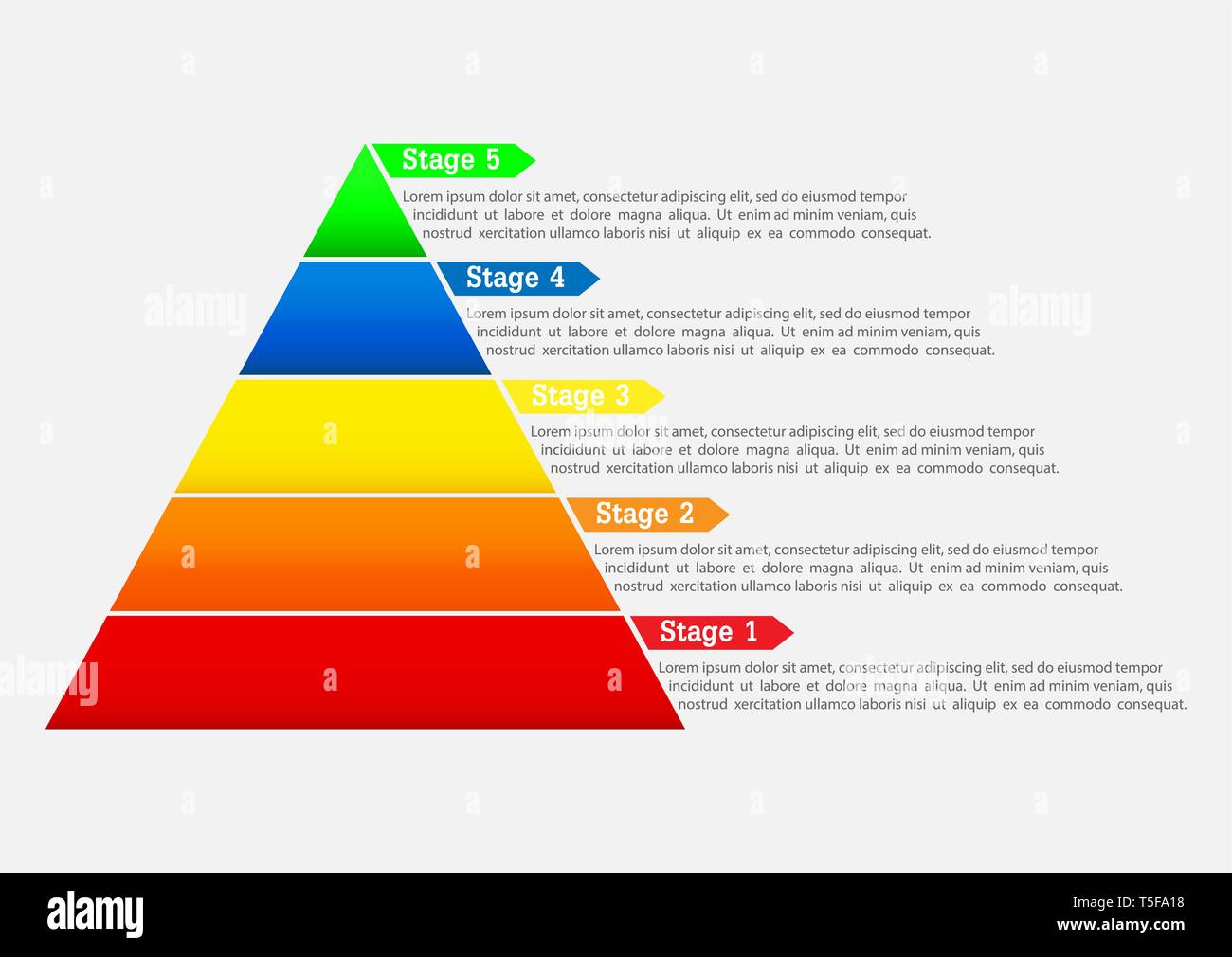 Infografiken Lead generation, Business Development Strategie Pyramide für Anwendung und website Präsentationen, flache Bauweise Stock Vektor