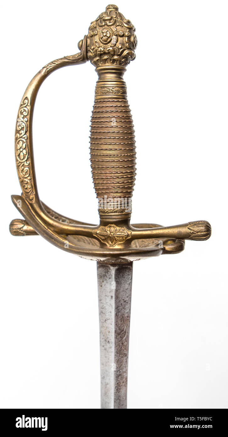 Das italienische Gericht Schwert aus dem 19. Jahrhundert. Stockfoto