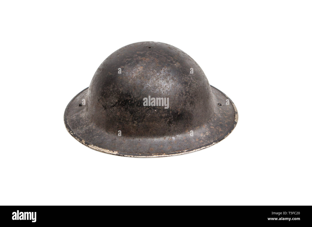 Die Brodie Helm ist ein Stahl bekämpfung Helm entworfen und in London im Jahr 1915 patentiert von Johannes Leopold Brodie. Stockfoto