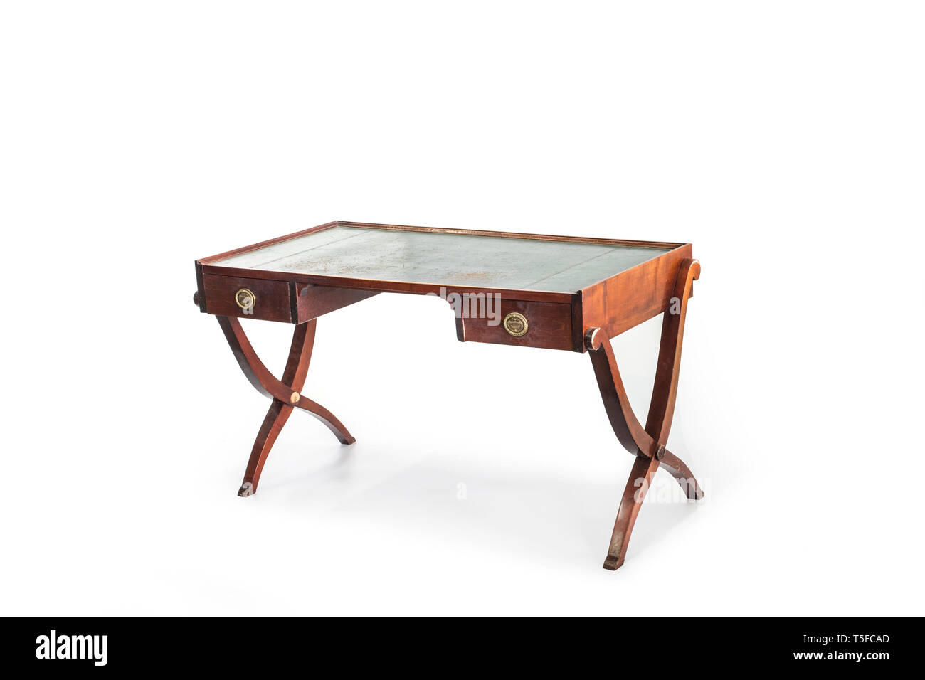 Eleganten antiken Schreibtisch mit Empire Elemente und eine Nische. Stockfoto