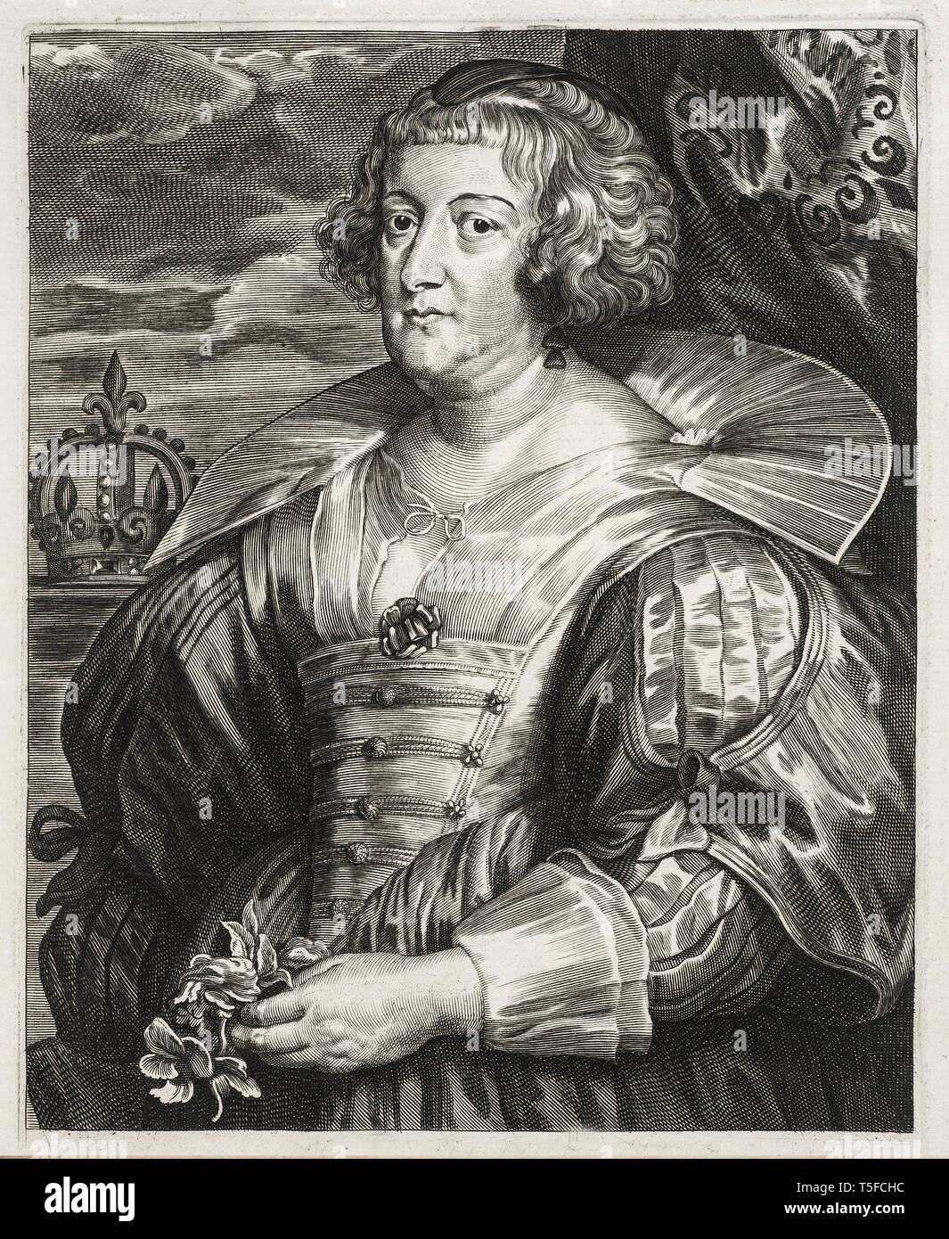 Portrait von Marie de Medici (1575-1642). Königin von Frankreich als die zweite Frau von König Heinrich IV. von Frankreich, der aus dem Haus Bourbon. Sie war ein Mitglied der Stockfoto