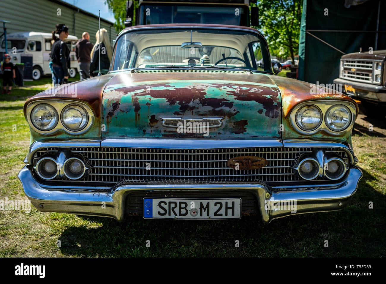 BERLIN - Mai 05, 2018: Full-size Auto Chevrolet Bel Air Coupé (dritte Generation). Stockfoto