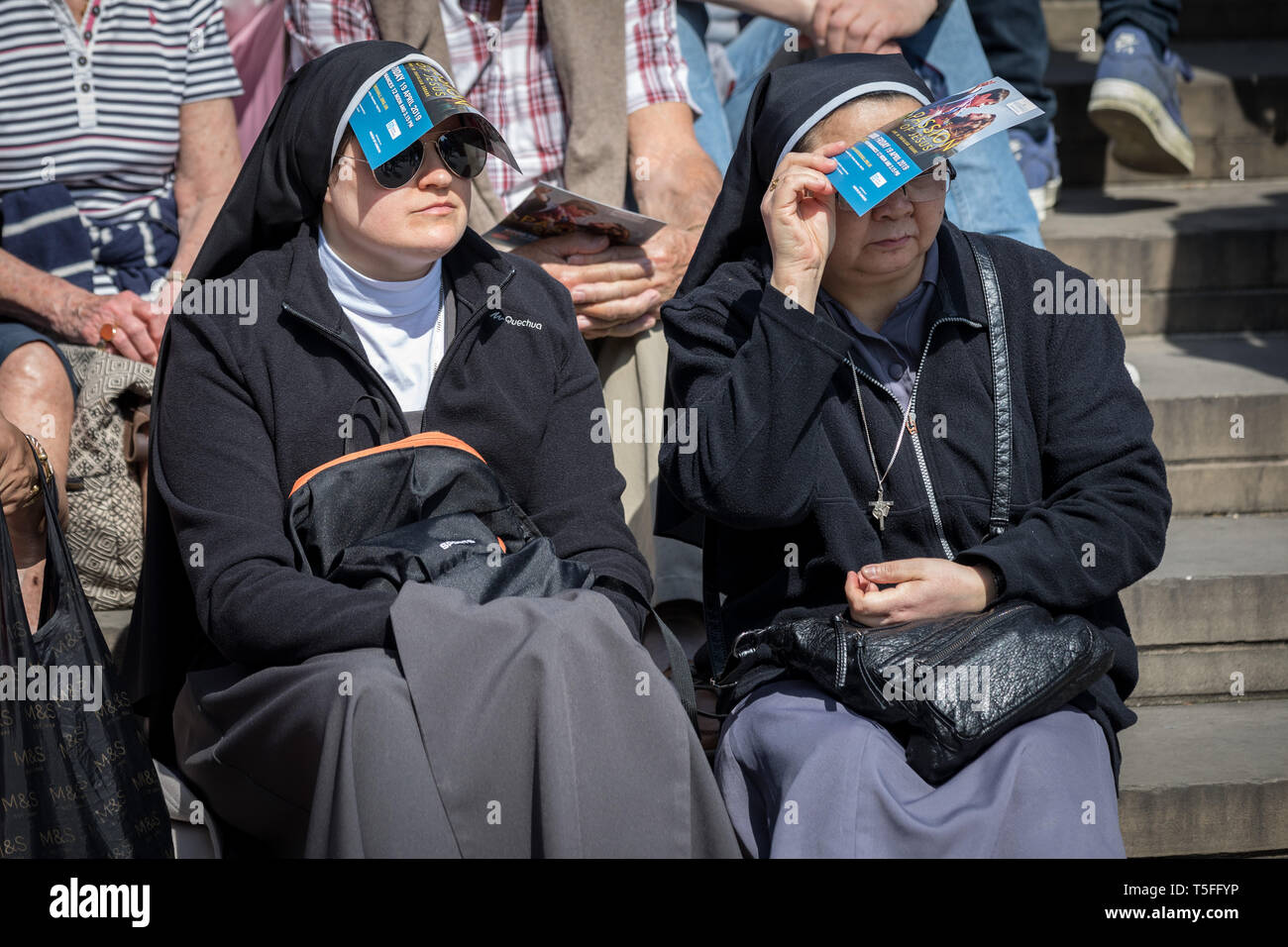 Die Passion Jesu spielen durch die Wintershall Charitable Trust in Trafalgar Square am Karfreitag, London, UK Stockfoto